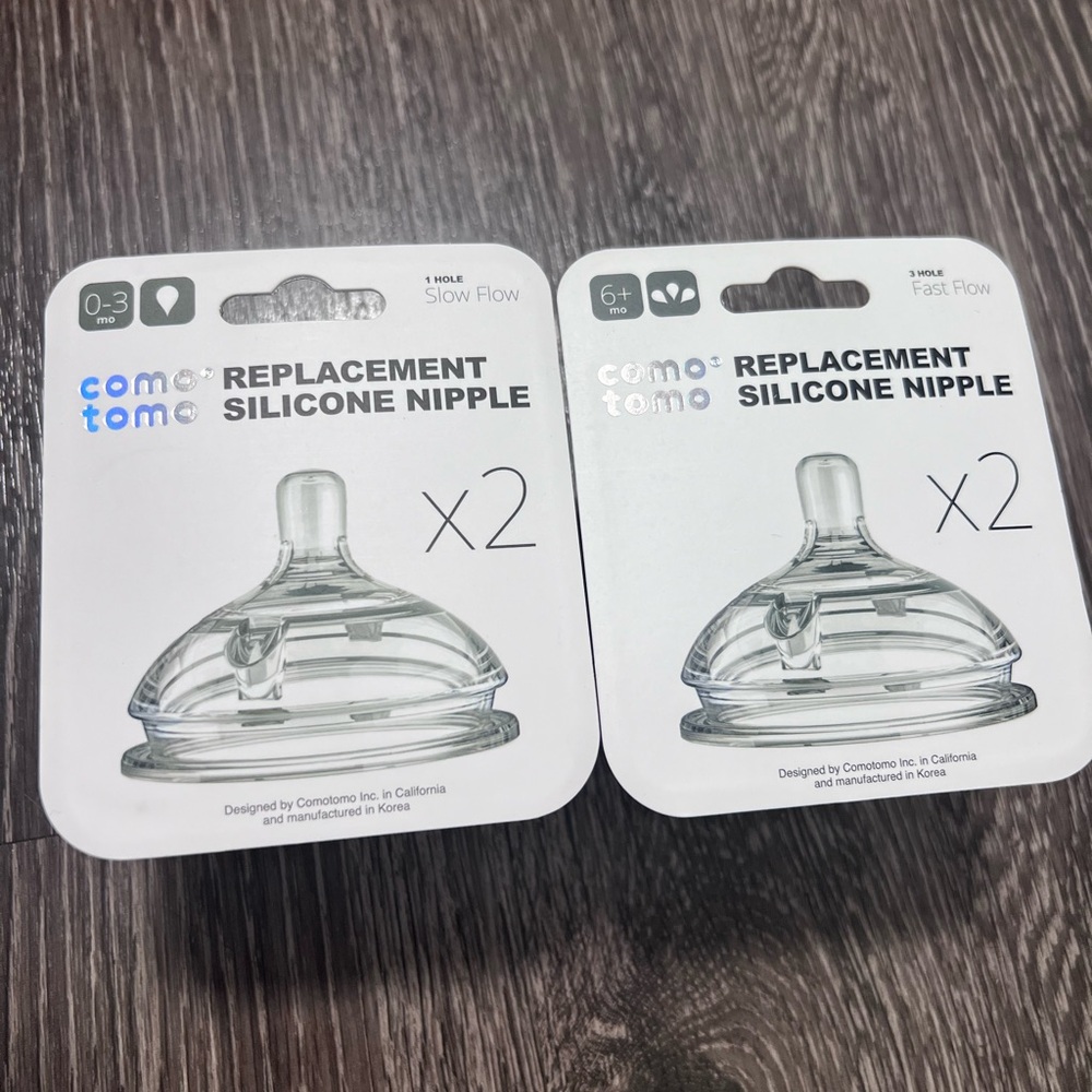 NEW in Box Como Tomo Replacement Nipple (Slow Flow & Fast Flow)